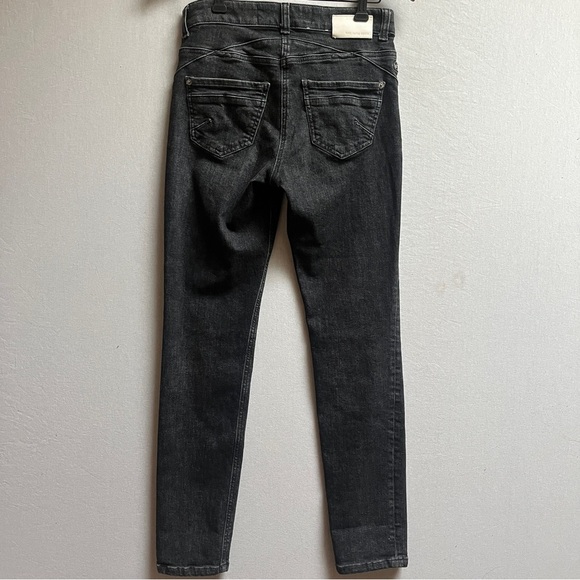 Mac Hemp Denim Mid Rise Women's Black Slim Jeans Sz 30 - Picture 3 of 14